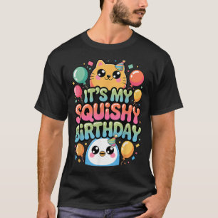 Camiseta Slime de Cumpleaños Blando Escuadrón de Cosas Blan
