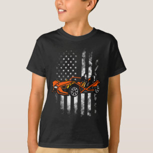 Camiseta Slingshot Car Bandera Estadounidense 4 De Julio