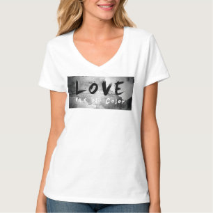 Camiseta SlipperyJoe el amor no tiene color raza tono de pi