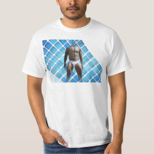 Camiseta SlipperyJoe musculoso hombre abdominales six-pack