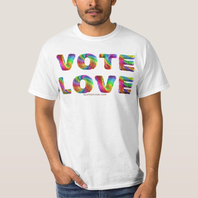 Camiseta SlipperyJoe vota por la igualdad de amor los regal (Anverso)