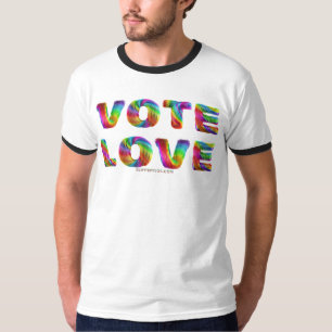 Camiseta SlipperyJoe voto amor igualdad pelaje de colores d
