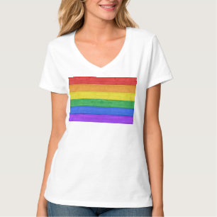 Camiseta SlipperyJoe's clásico arcoíris táctil artesanal