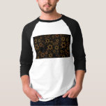Camiseta SlipperyJoe's Estrella David temática de Hanukkah<br><div class="desc">SlipperyJoe's Estrella David temática de Hanukkah artística luz de velas festiva resplandor luz y temas de resiliencia modernos reverentes para festividades judías tamaños variados tonos metálicos oro bronce marrón profundo negro rico fondo evoca tradición hebrea elegancia patrón simétrico regalos decoraciones flujo visual ceremonial rítmico símbolo significativo religión</div>