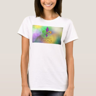 Camiseta SlipperyJoe's festivo tema de Mardi Gras púrpura v