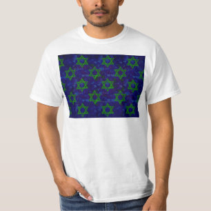 Camiseta SlipperyJoe's Hanukkah filas verdes Estrellas de D