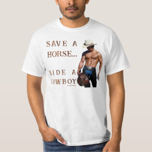 Camiseta SlipperyJoe's save horse montar paja cowboy gorra 