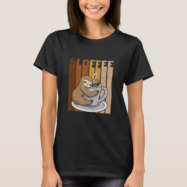 Camiseta Sloff Coffee Drinker Sloth (Anverso)
