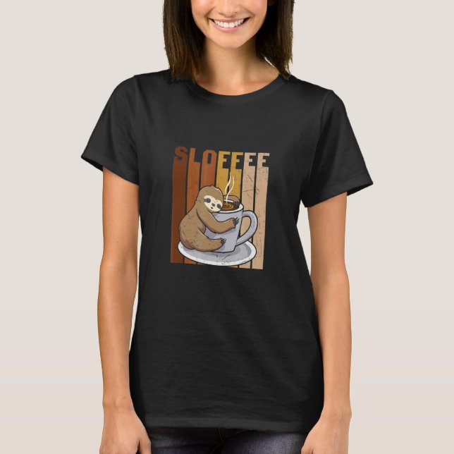 Camiseta Sloff Coffee Drinker Sloth (Anverso)