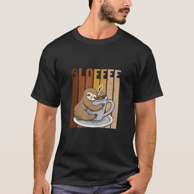 Camiseta Sloff Coffee Drinker Sloth (Anverso)