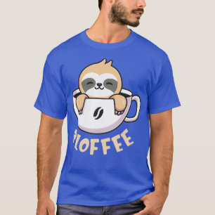 Camiseta Sloffee lindo Sloth en la Copa del Café