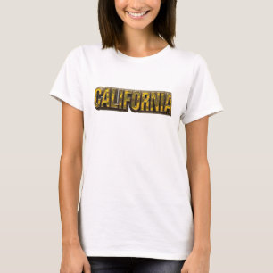 Camiseta Slogan CALIFORNIA Naranja Juguetona