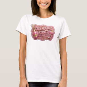 Camiseta Slogan CHAMPÁN ROJO INTENSO Primero