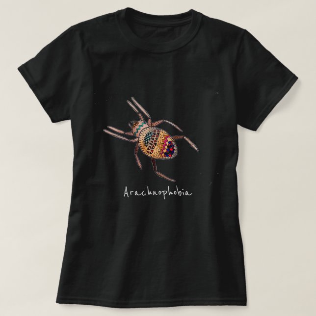 Camiseta Slogan de araña de araña de arácnido lindo arte ar (Diseño del anverso)