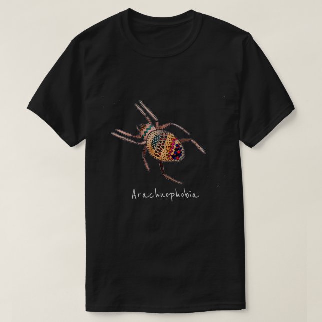 Camiseta Slogan de araña de araña de arácnido lindo arte ar (Diseño del anverso)