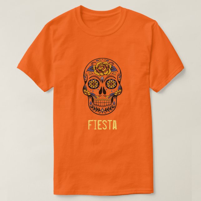 Camiseta Slogan de Fiesta Día del Calavero Mexicano del Fie (Diseño del anverso)