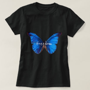 Camiseta Slogan de la libertad Hermosa mariposa monárquica