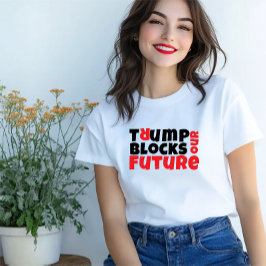 Camiseta Slogan de protesta feminista anti Trump negro rojo