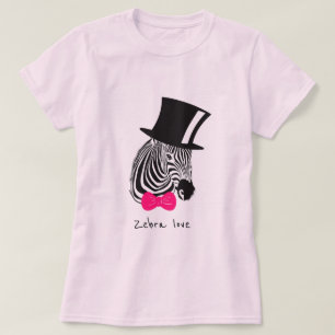 Camiseta Slogan del amor de cebra Hipster Zebra