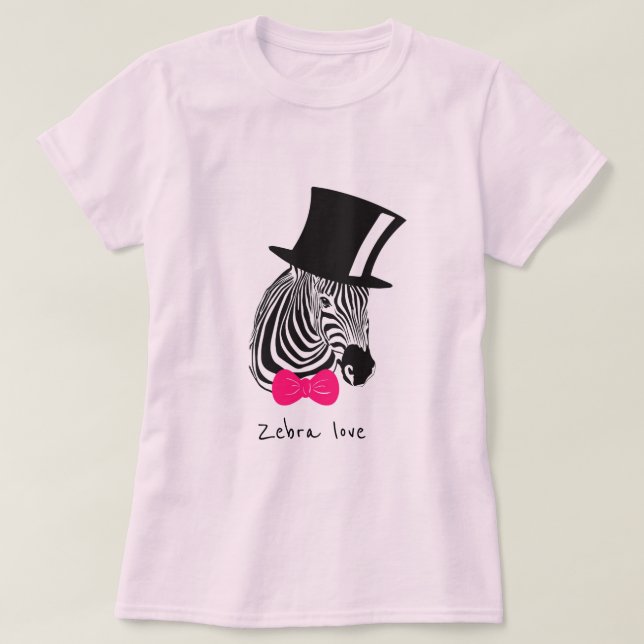 Camiseta Slogan del amor de cebra Hipster Zebra (Diseño del anverso)