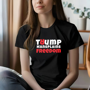 Camiseta Slogan feminista anti-Trump de protesta rojo negro