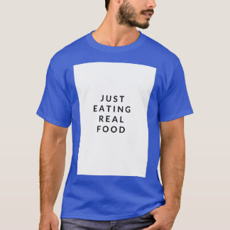 Camiseta Slogan Just Eat Real Food 1