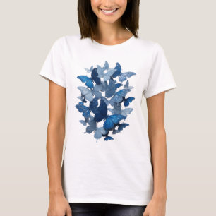 Camiseta Slogan Mariposas Azules Limpias