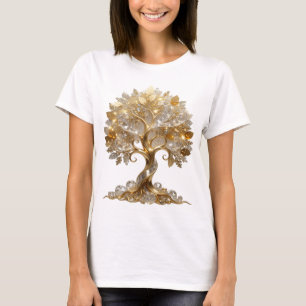 Camiseta Slogan Modern Gold GOLDEN TREE OF LIFE