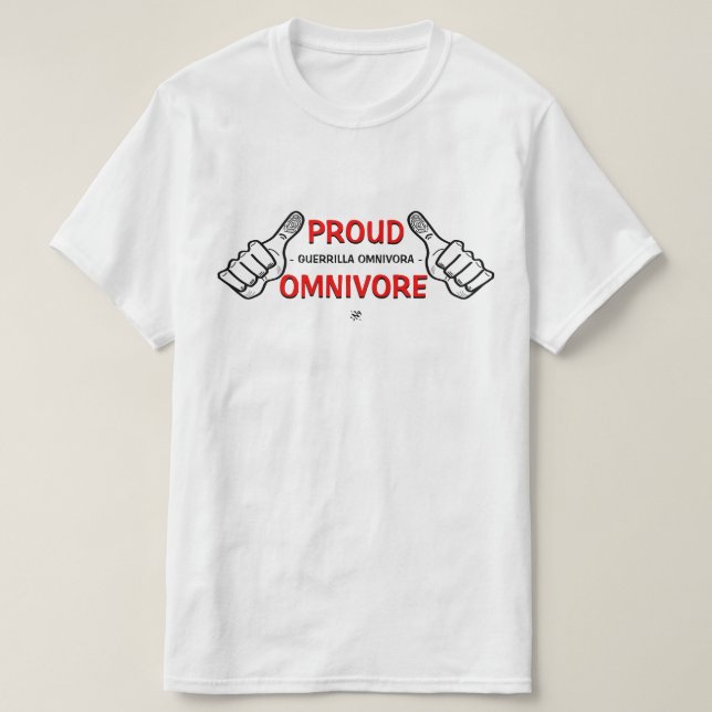 Camiseta Slogan omnivore (Diseño del anverso)