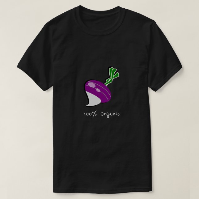 Camiseta Slogan orgánico de cien por cien (Diseño del anverso)