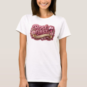 Camiseta Slogan ROS PRIMERO Rosa Impactante