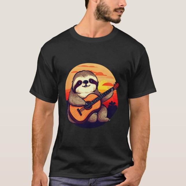Camiseta Slogan Tocando Guitarra En Serene Melody (Anverso)