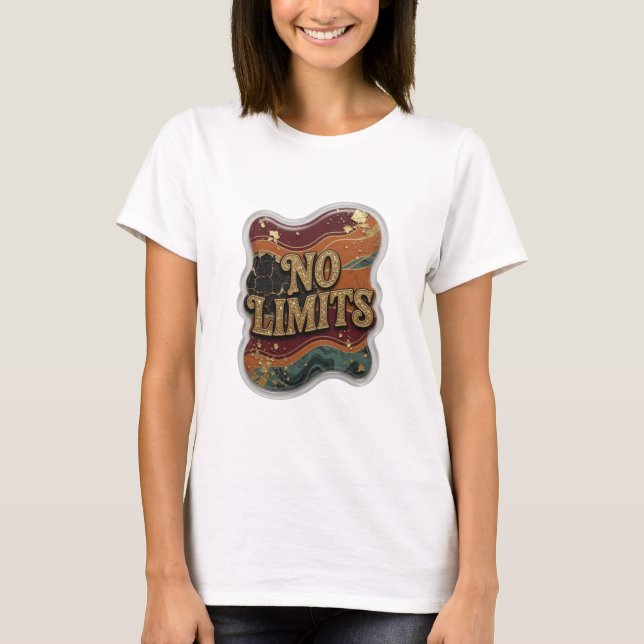 Camiseta Slogan Witty Gold SIN LÍMITES (Anverso)