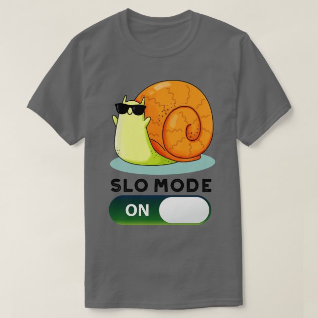 Camiseta Slomode En Graciosa Moción Lenta Pun De Caracol (Diseño del anverso)