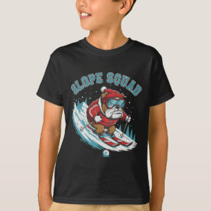 Camiseta Slope Squad Bulldog Esquiador, Perro de Deportes d