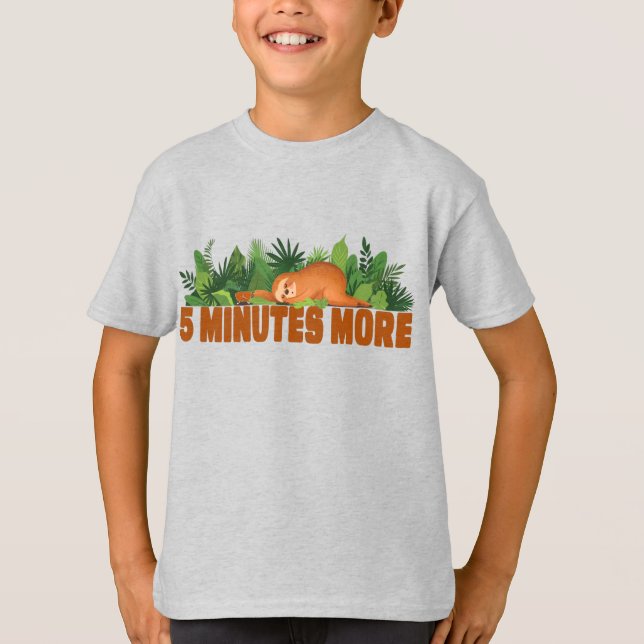 Camiseta Slote 5 Minutos Más Gracioso De Napping (Anverso)