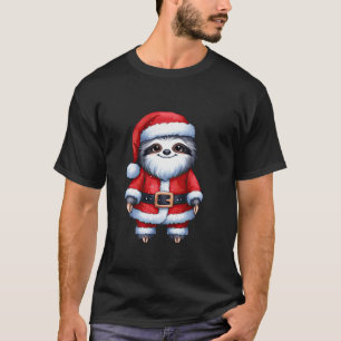Camiseta Slote Cute Santa Funny Navidades Sloth