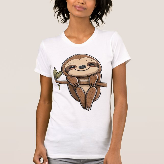 Camiseta Slote Cute Sloth Personalizado (Anverso)