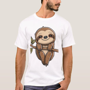 Camiseta Slote Cute Sloth Personalizado