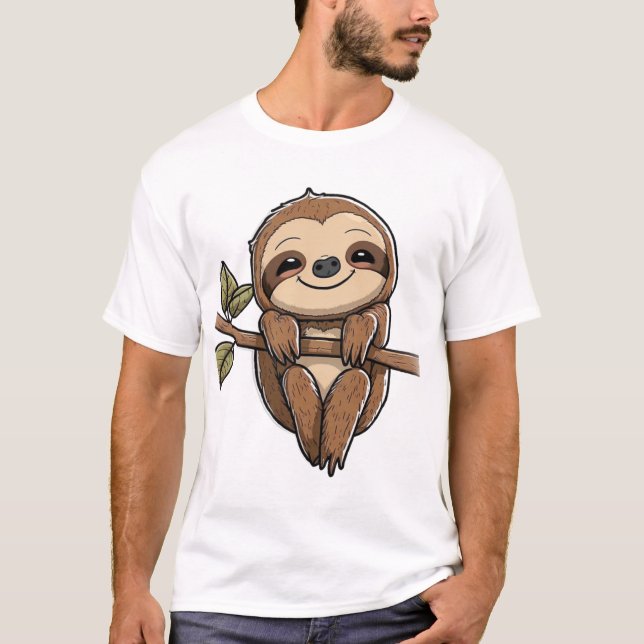 Camiseta Slote Cute Sloth Personalizado (Anverso)