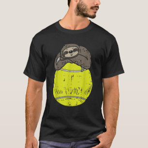 Camiseta Slote On Tennis Ball Cute Lazy Player Coach Men Wo