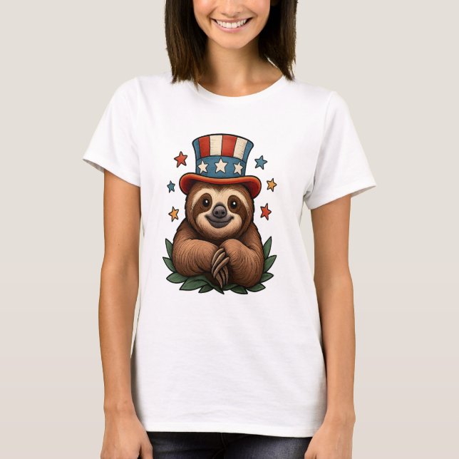 Camiseta Sloth 4th of July (Anverso)