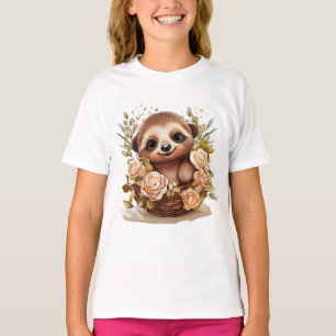Camiseta Sloth and Flowers