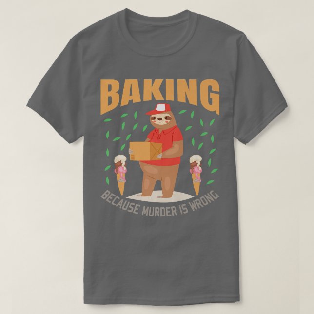 Camiseta Sloth Baking Funny Sloths Lover Regalo (Diseño del anverso)