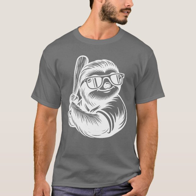 Camiseta Sloth Baseball Player Sports Silhouette friends gi (Anverso)