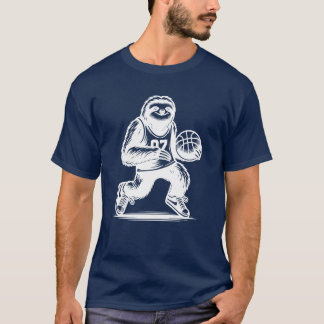 Camiseta Sloth Basketball Player Sports Silhouette girl boy