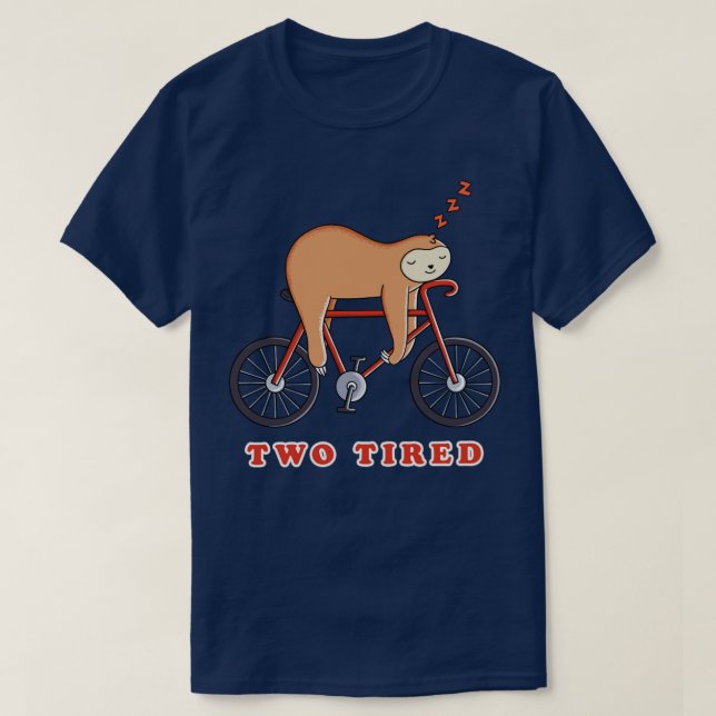 Camiseta Sloth Bicycle dos cansadas (Diseño del anverso)