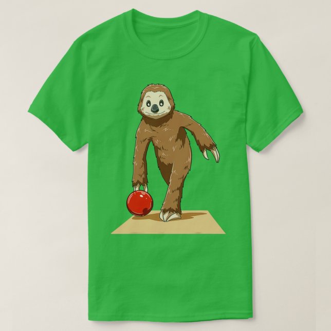 Camiseta Sloth Bowling Sloth Jugando Bowling T (Diseño del anverso)