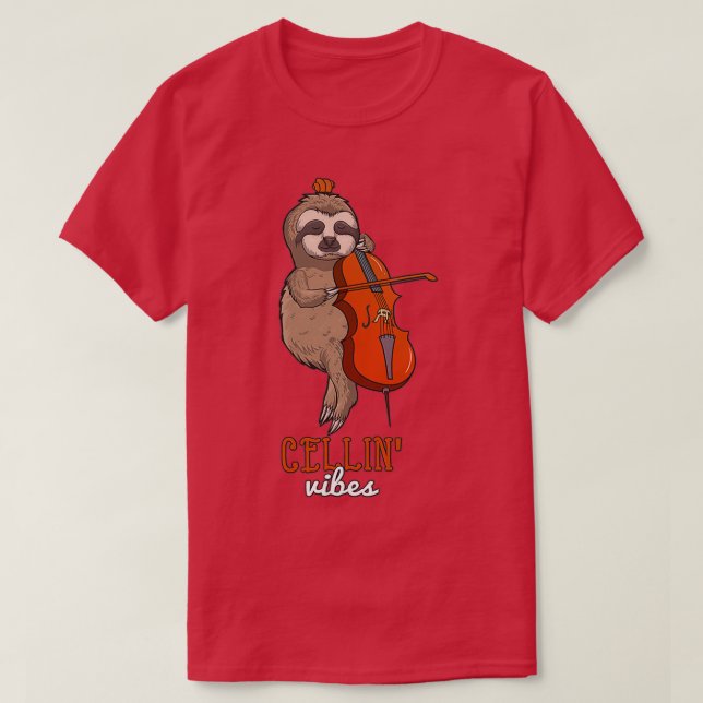 Camiseta Sloth Cello Player Cellist Nap Sloth (Diseño del anverso)