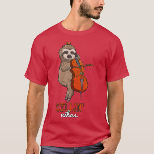 Camiseta Sloth Cello Player Cellist Nap Sloth